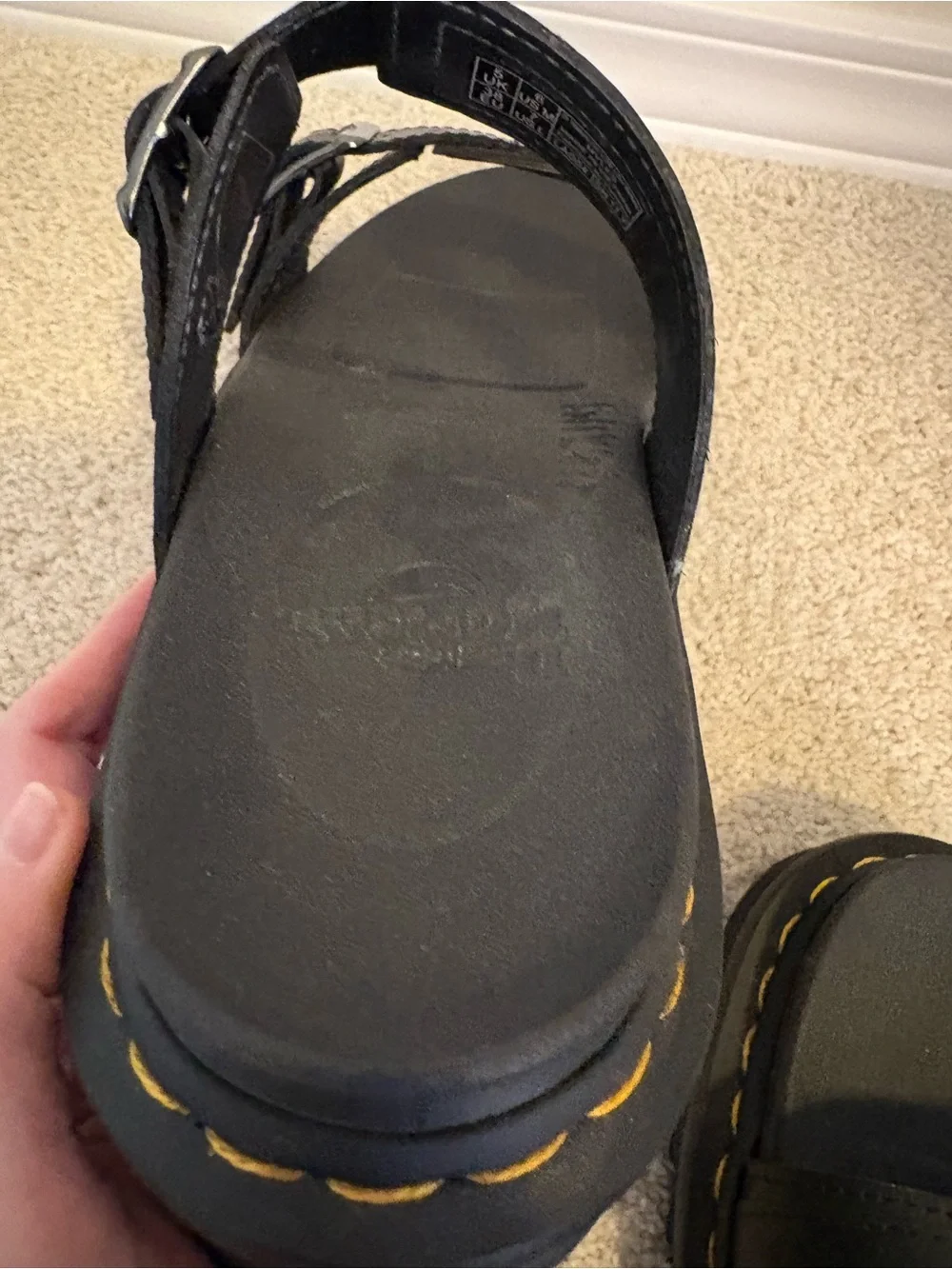 Dr. Martens Myles Platform Slide Sandal - Black, size 38 (EU)